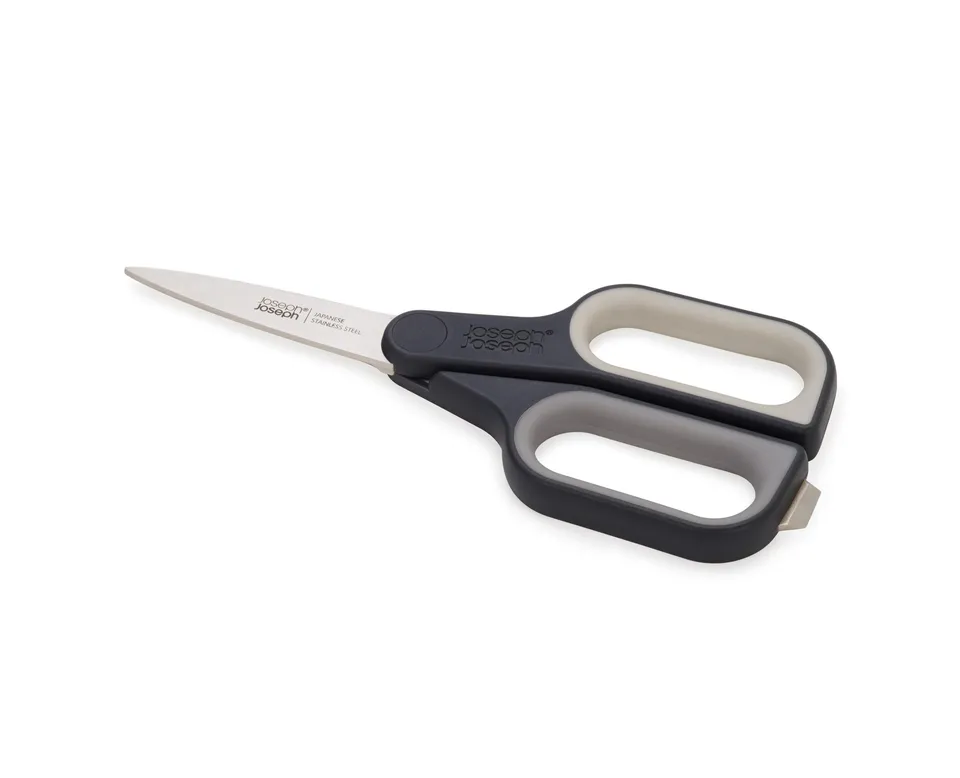joseph-joseph-pluscut-multifunktionale-k-chenschere-mit-integriertem-kartonschne image 1