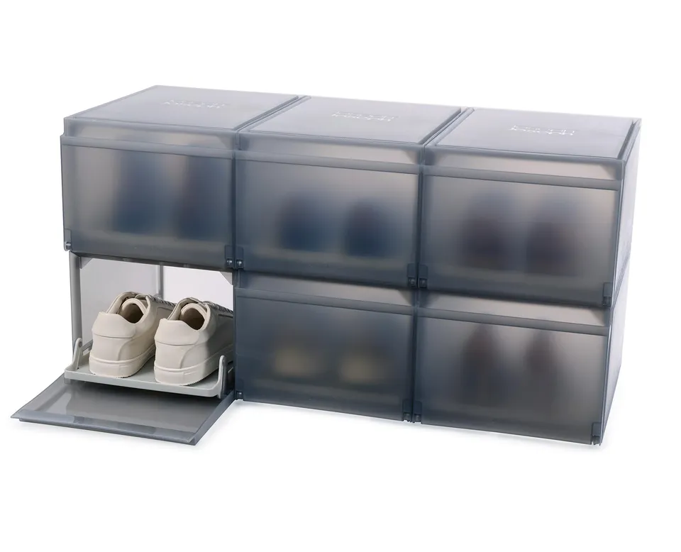 joseph-joseph-shoecase-premium-schuhaufbewahrungsbox-6er-pack-mit-klappt-r-staub image 1