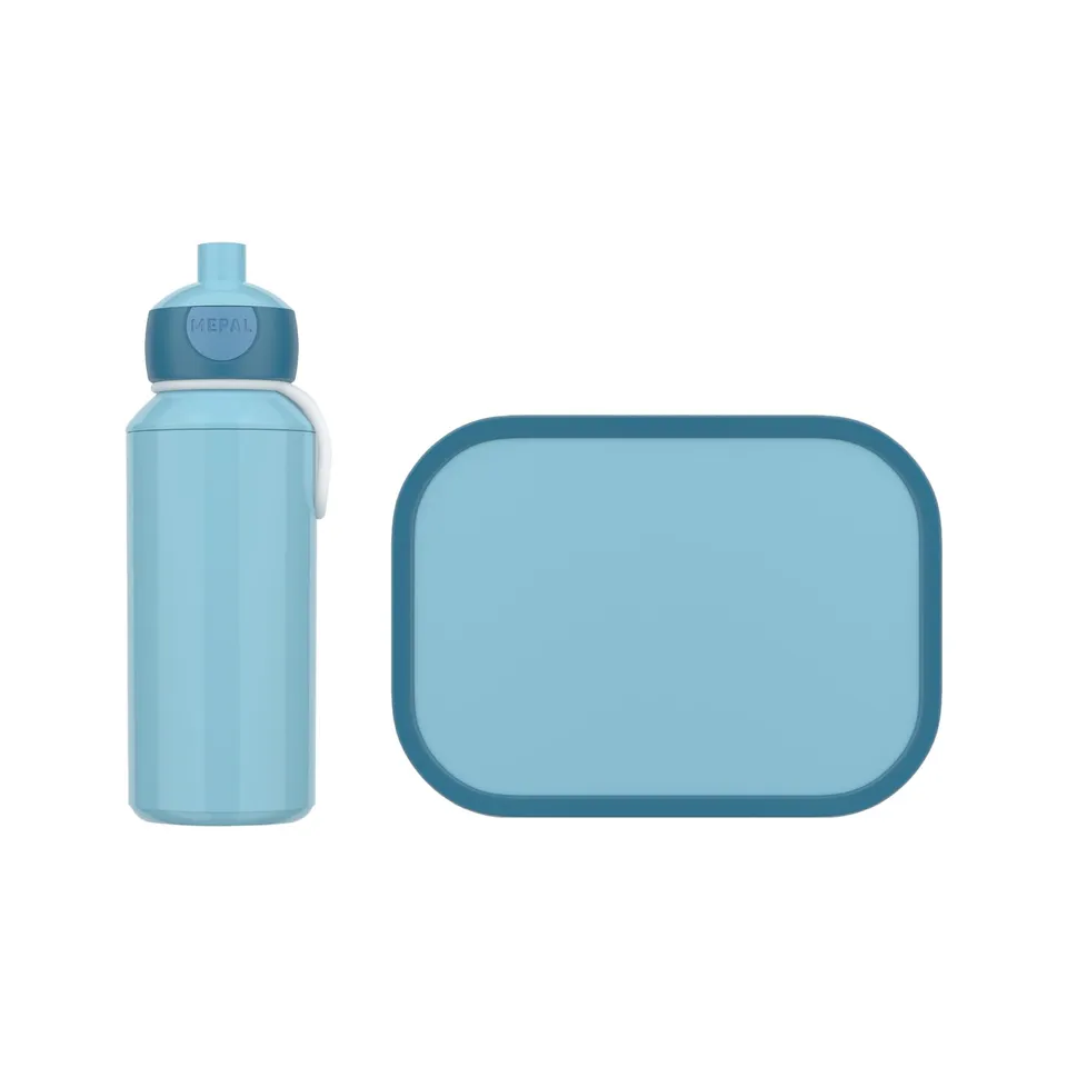 mepal-pausenset-campus-cool-blue-pop-up-trinkflasche-400-ml-lunchbox-750-ml-mit- image 1