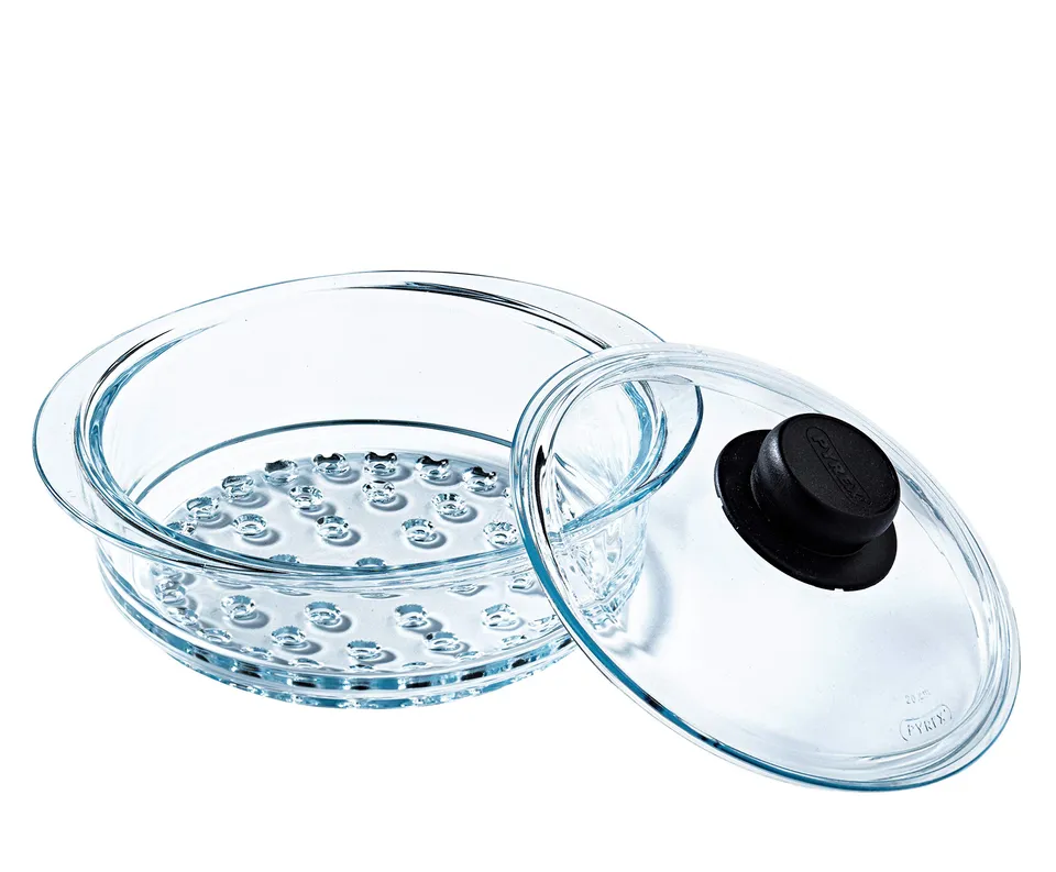 pyrex-dampfkorb-mit-deckel-20-cm-aus-borosilikatglas-f-r-mikrowelle image 1