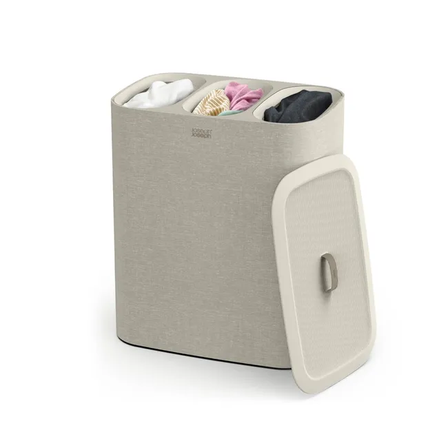 joseph-joseph-tota-trio-90-liter-w-schesortierer-mit-deckel-ecru-beige-3-herausn image 1