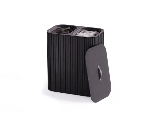 joseph-joseph-tota-luxe-90l-w-schekorb-schwarz-doppelter-w-schesammler-mit-2-f-c image 1
