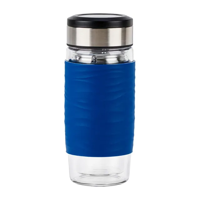 emsa-tea-mug-teebecher-0-4-l-doppelwandiger-glasbecher-mit-herausnehmbarem-edels image 1