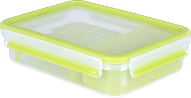 emsa-clip-go-lunchbox-1-2-l-brotdose-100-dicht-mit-gittereinsatz-2-ebene-und-sna image 1