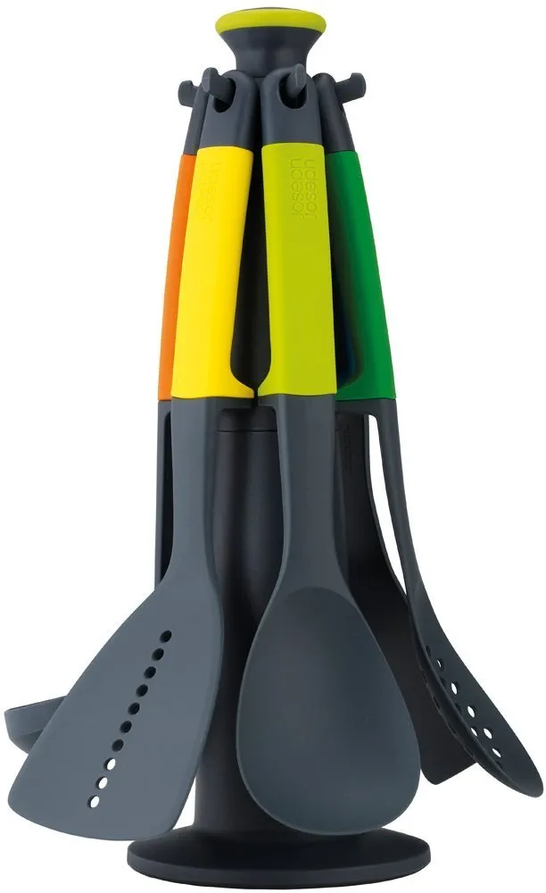 joseph-joseph-elevate-6-teiliges-k-chenutensilien-set-mit-drehbarem-haltest-nder image 1