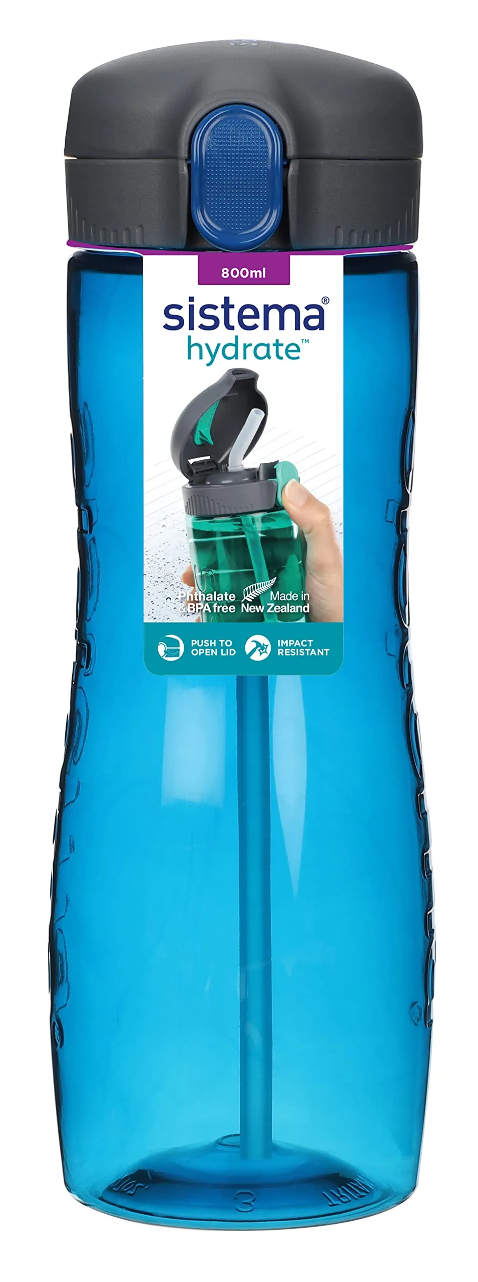 sistema-hydrate-quick-flip-wasserflasche-800-ml-bpa-freie-trinkflasche-mit-trink image 1