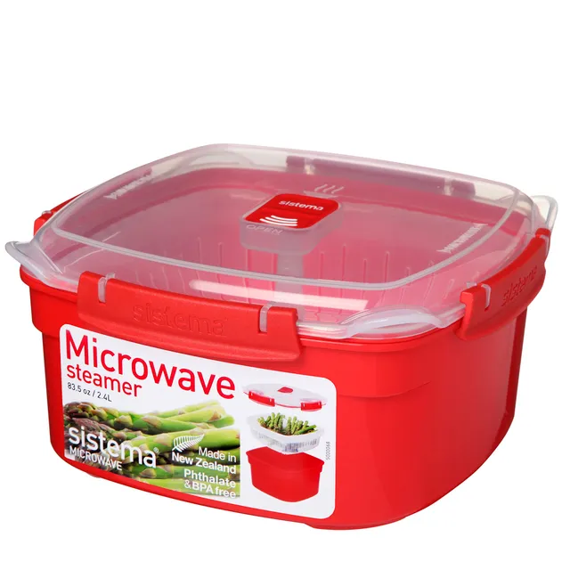 sistema-microwave-dampfgarer-2-4-l-mit-herausnehmbarem-gareinsatz-bpa-frei-mikro image 1