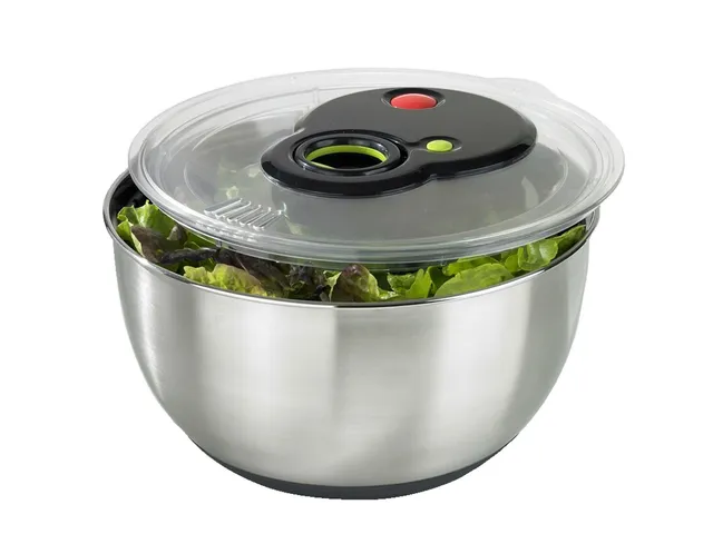 emsa-513441-turboline-edelstahl-salatschleuder-4-5-liter-mit-turboknopf-edelstah image 1