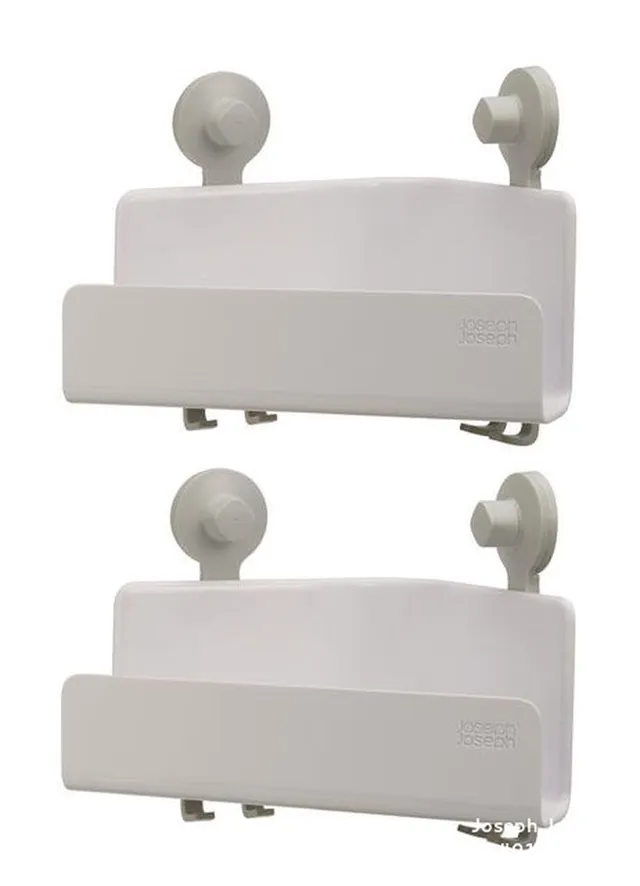 joseph-joseph-easystore-selbstablaufendes-eck-duschregal-2er-set-wei-werkzeuglos image 1