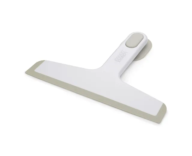 joseph-joseph-duo-slimline-duschabzieher-mit-saugnapfhalterung-wei-flexible-lipp image 1
