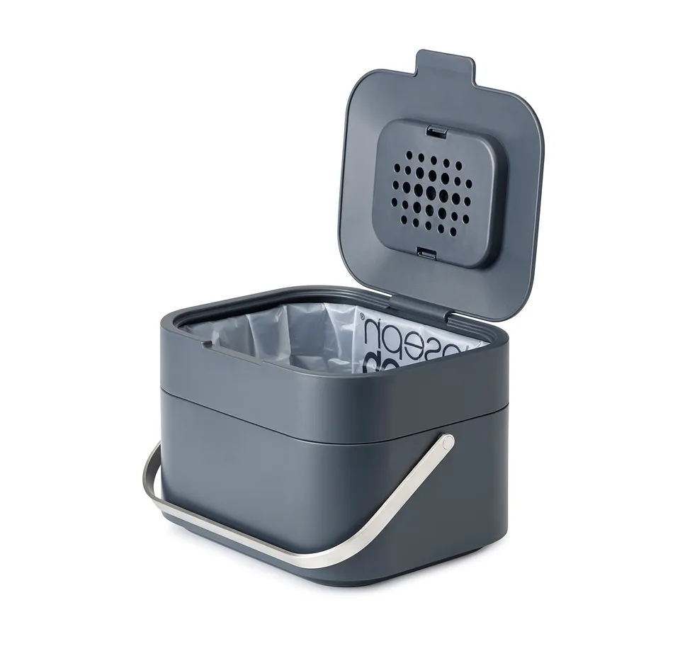 joseph-joseph-stack-4-komposteimer-4-liter-graphit-biom-lleimer-mit-geruchsfilte image 1