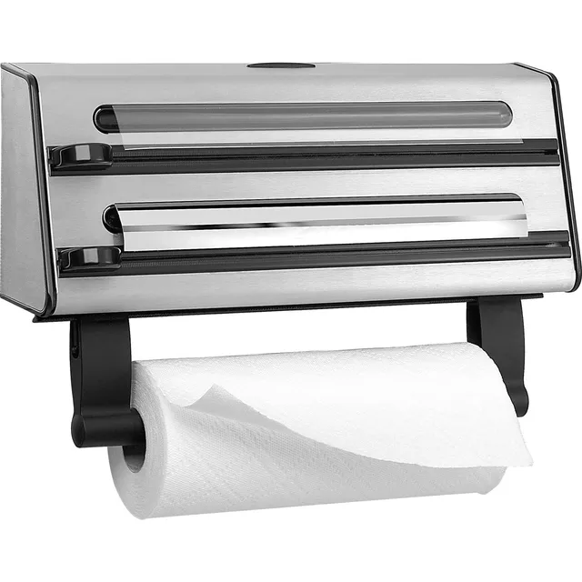 emsa-contura-3-fach-schneidabroller-in-edelstahloptik-f-r-k-chenrolle-alufolie-u image 1