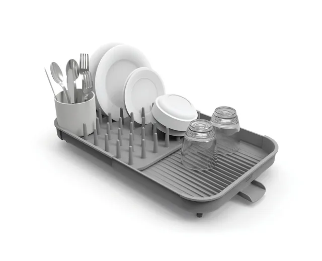 joseph-joseph-duo-erweiterbarer-abtropfst-nder-f-r-geschirr-mit-utensilientopf-b image 1