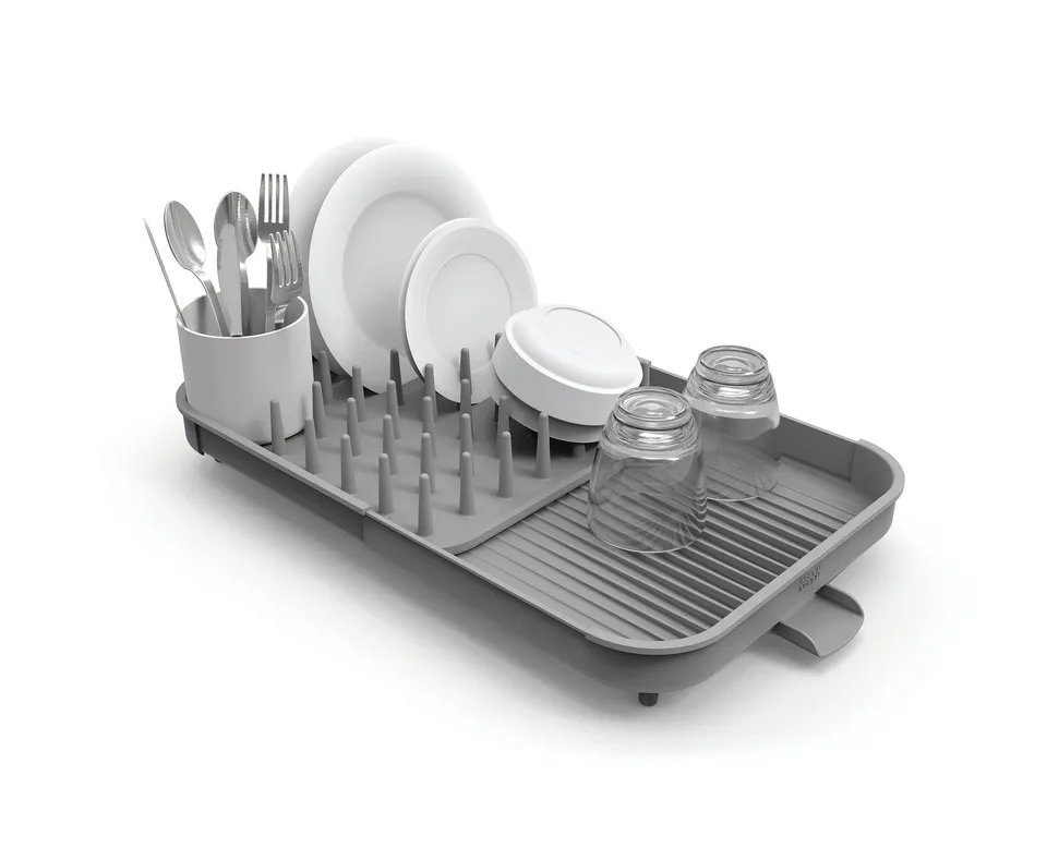 joseph-joseph-duo-erweiterbarer-abtropfst-nder-f-r-geschirr-mit-utensilientopf-b image 1