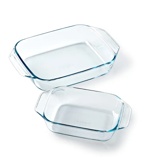 pyrex-borosilikatglas-auflaufformen-set-2-teilig-27-cm-35-cm-mit-breiten-griffen image 1