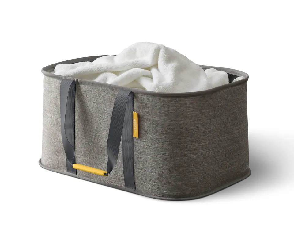 joseph-joseph-hold-all-zusammenklappbarer-35l-w-schekorb-mit-tragegriffen-grau image 1