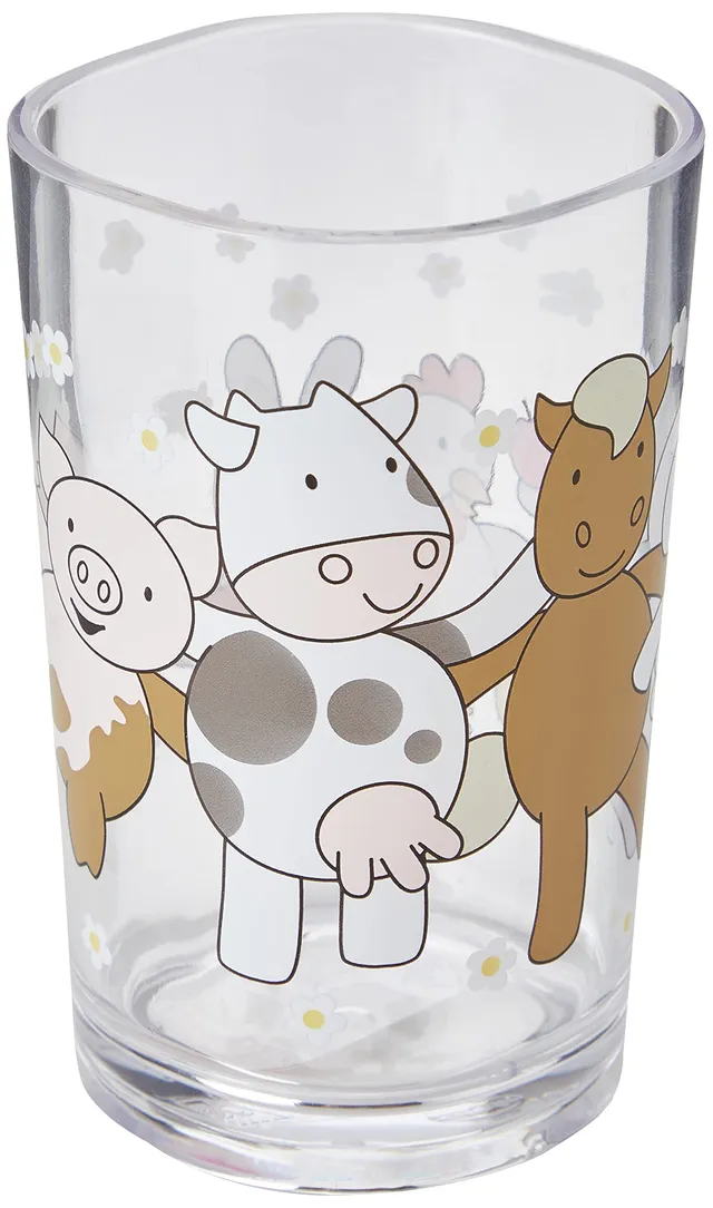 emsa-kindertrinkglas-bauernhof-0-2-l-kinderbecher-san-kunststoff-transparentgr-n image 1