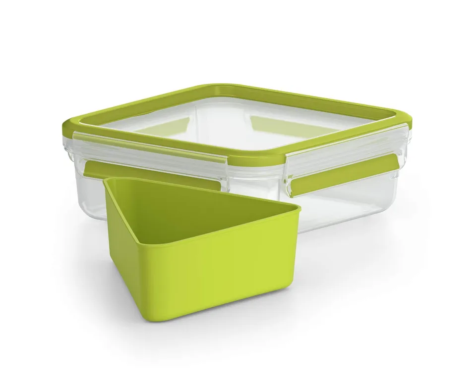 emsa-clip-go-lunchbox-0-85-l-100-dichte-brotdose-mit-eck-einsatz-transparent-hel image 1