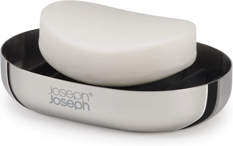 joseph-joseph-easystore-schnellablass-seifenschalenhalter-aus-poliertem-edelstah image 1