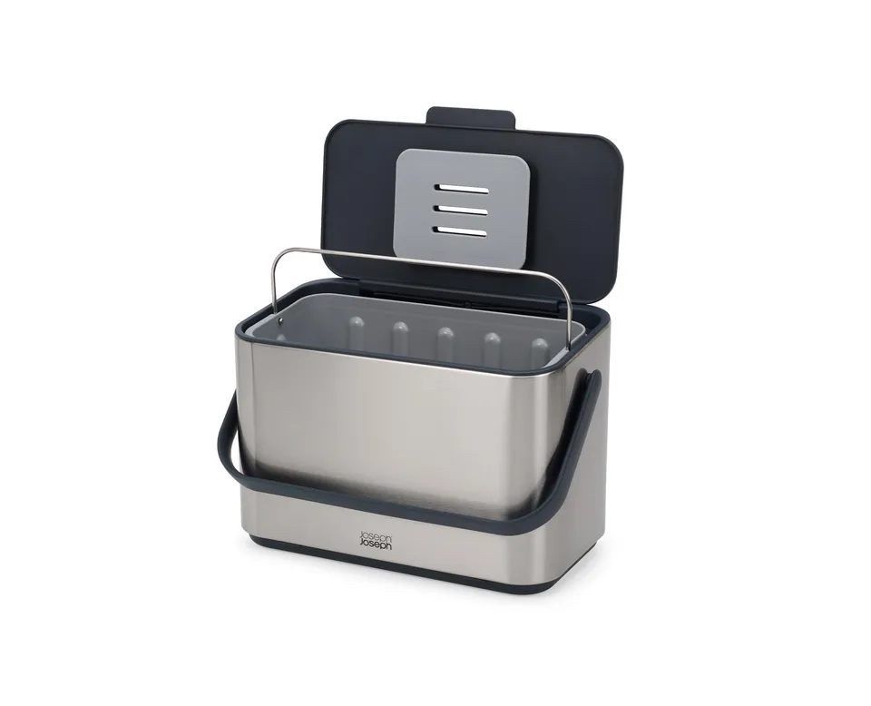 joseph-joseph-collect-4-l-komposteimer-aus-edelstahl-mit-griff-herausnehmbarem-i image 1