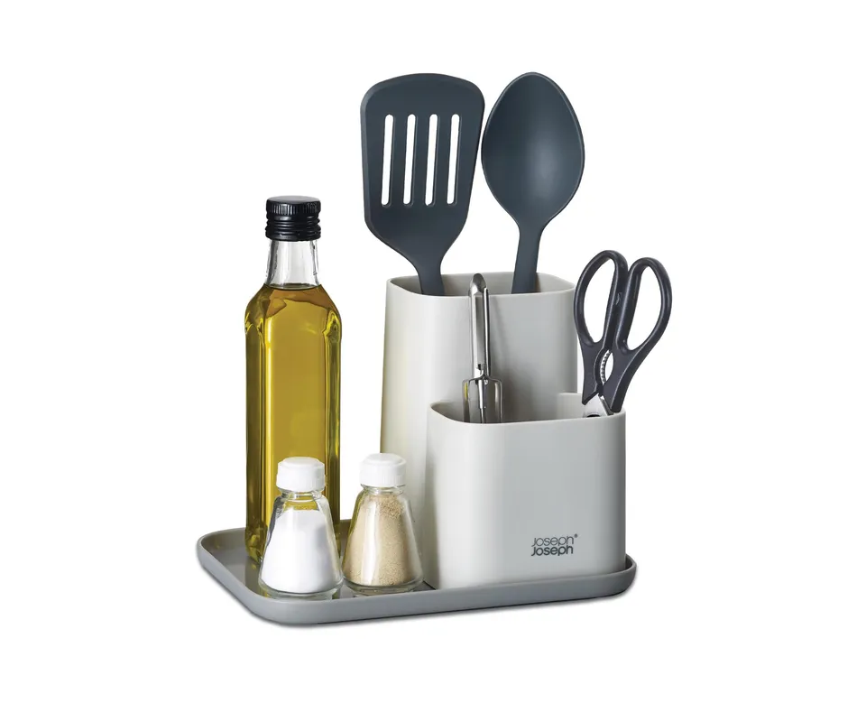 joseph-joseph-duo-k-chenarbeitsplatten-organizer-grau-besteckabtropfung-mit-mess image 1