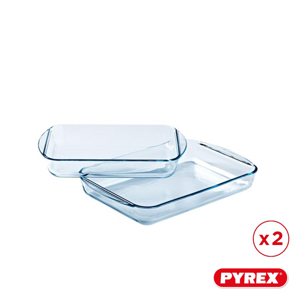 pyrex-essentials-lasagneteller-set-2-rechteckige-glasbackformen-35-x-23-cm-und-4 image 2