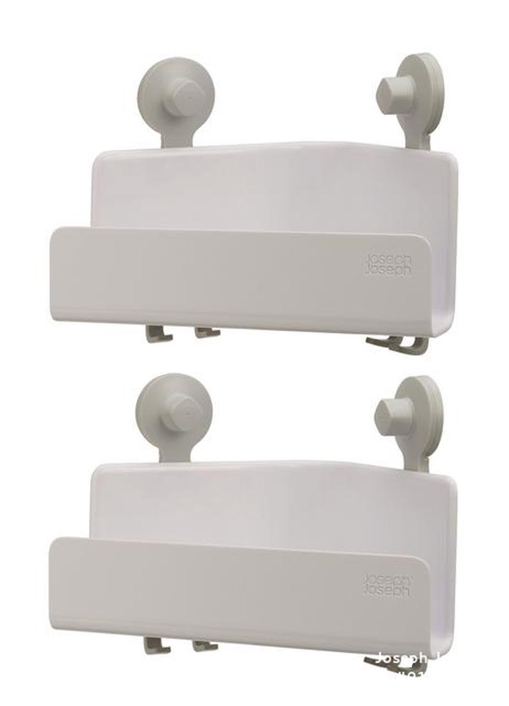 joseph-joseph-easystore-selbstablaufendes-eck-duschregal-2er-set-wei-werkzeuglos image 1