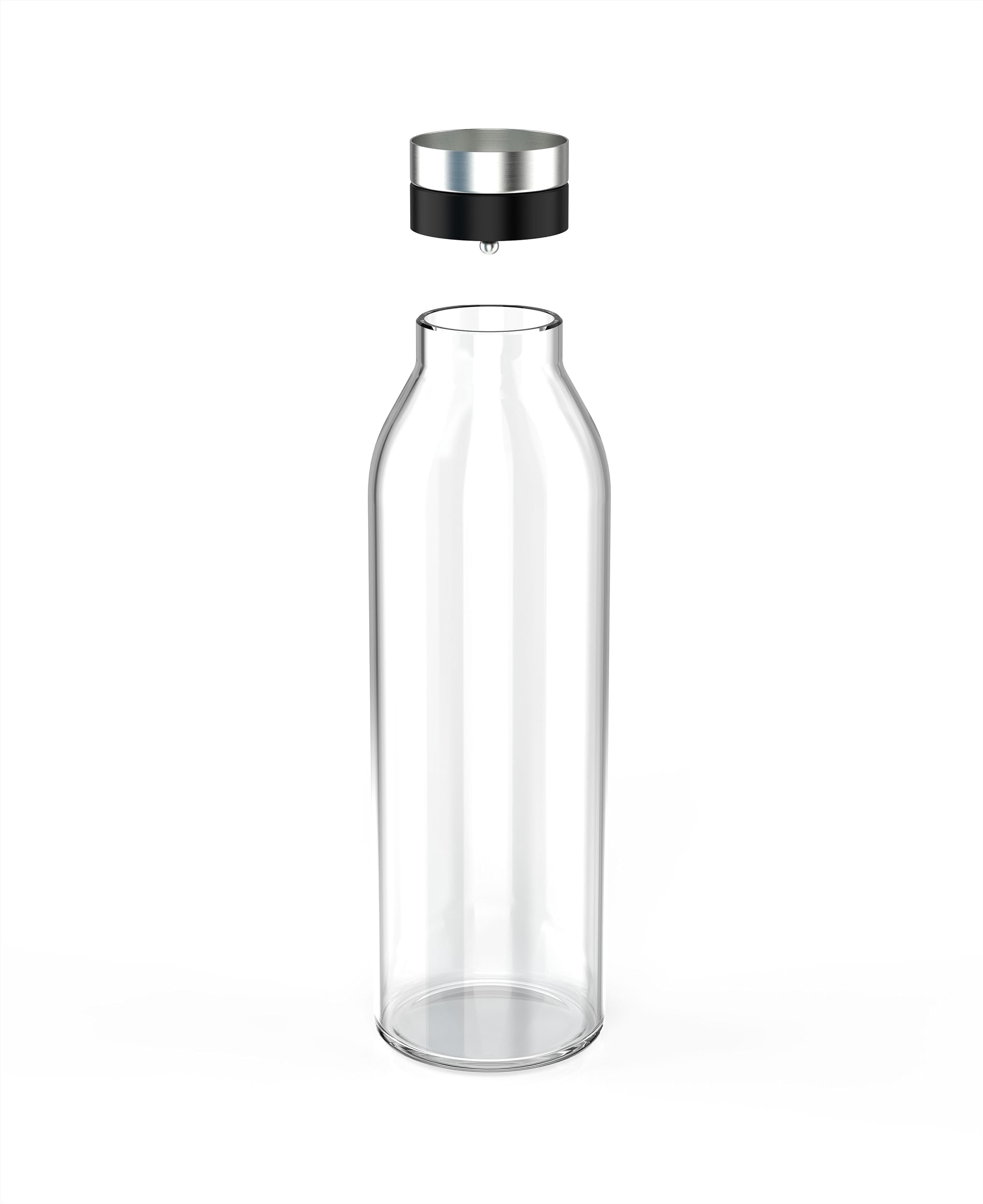 emsa-flow-bottle-karaffe-n4160600-1-3-l-mundgeblasenes-glas-mit-18-10-edelstahl- image 2
