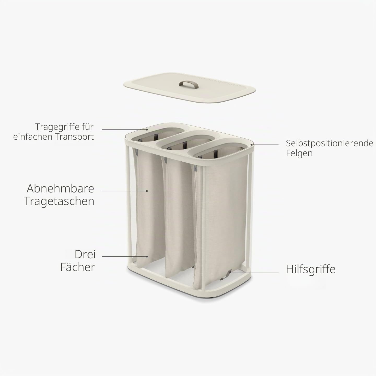 joseph-joseph-tota-trio-90-liter-w-schesortierer-mit-deckel-ecru-beige-3-herausn image 4
