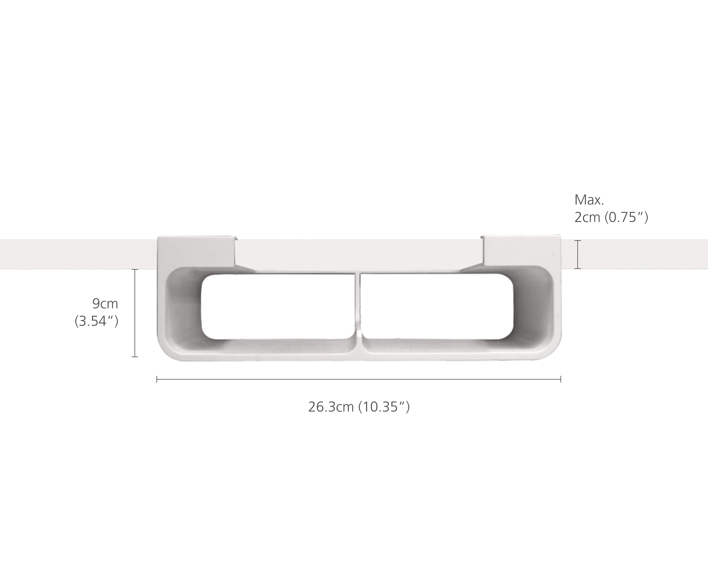 joseph-joseph-cupboardstore-folienhalter-zur-montage-unter-dem-regal-werkzeuglos image 2