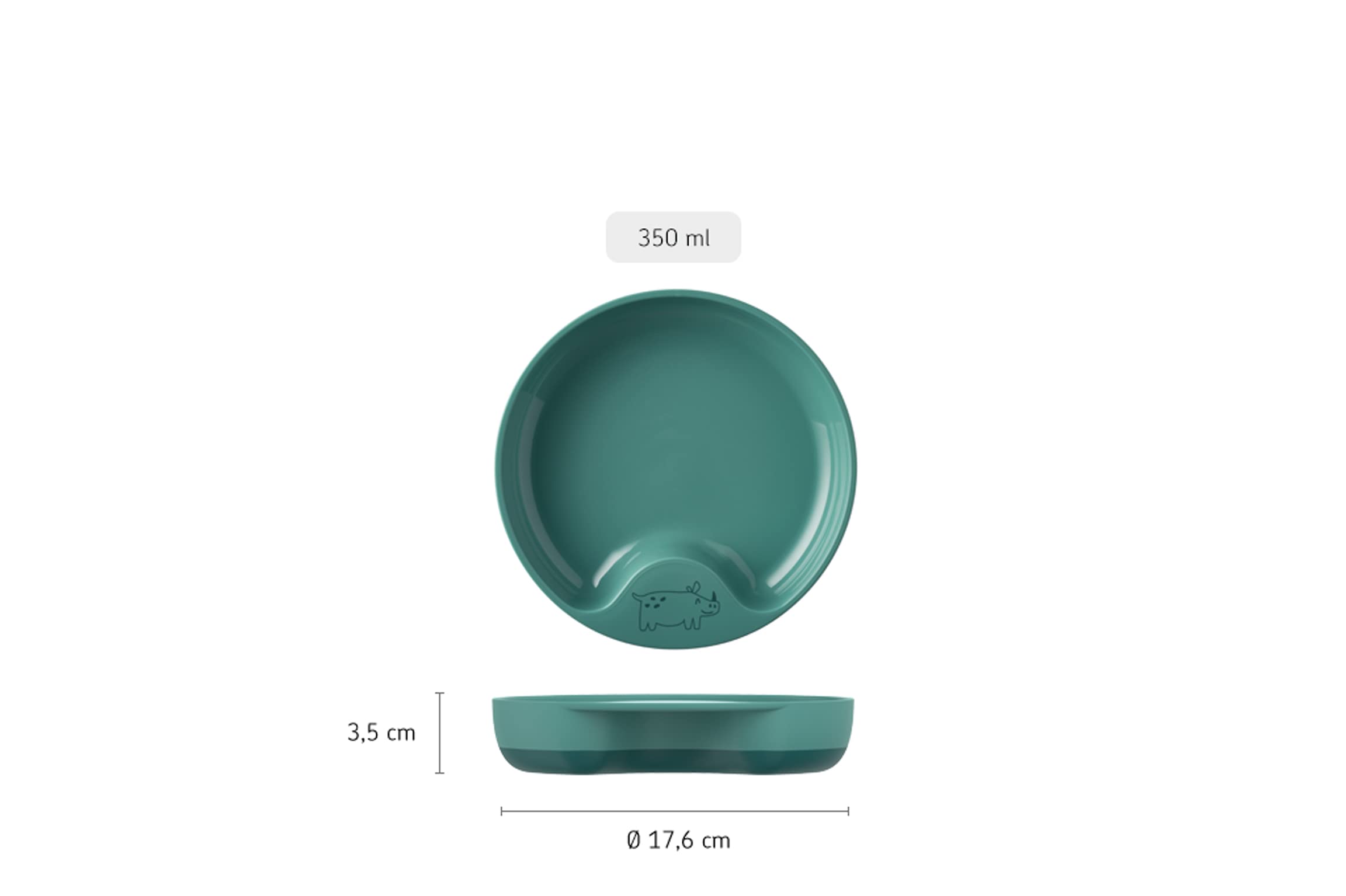 mepal-mio-kinderlernteller-sp-lmaschinengeeignet-bpa-frei-deep-turquoise image 6