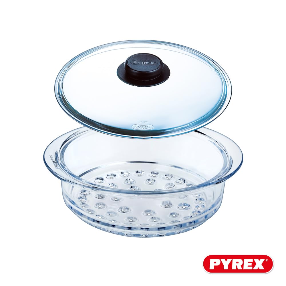 pyrex-alb238-log-dampfgarer-set-2-20-cm-dampfkorb-aus-borosilikatglas-mit-glasde image 2