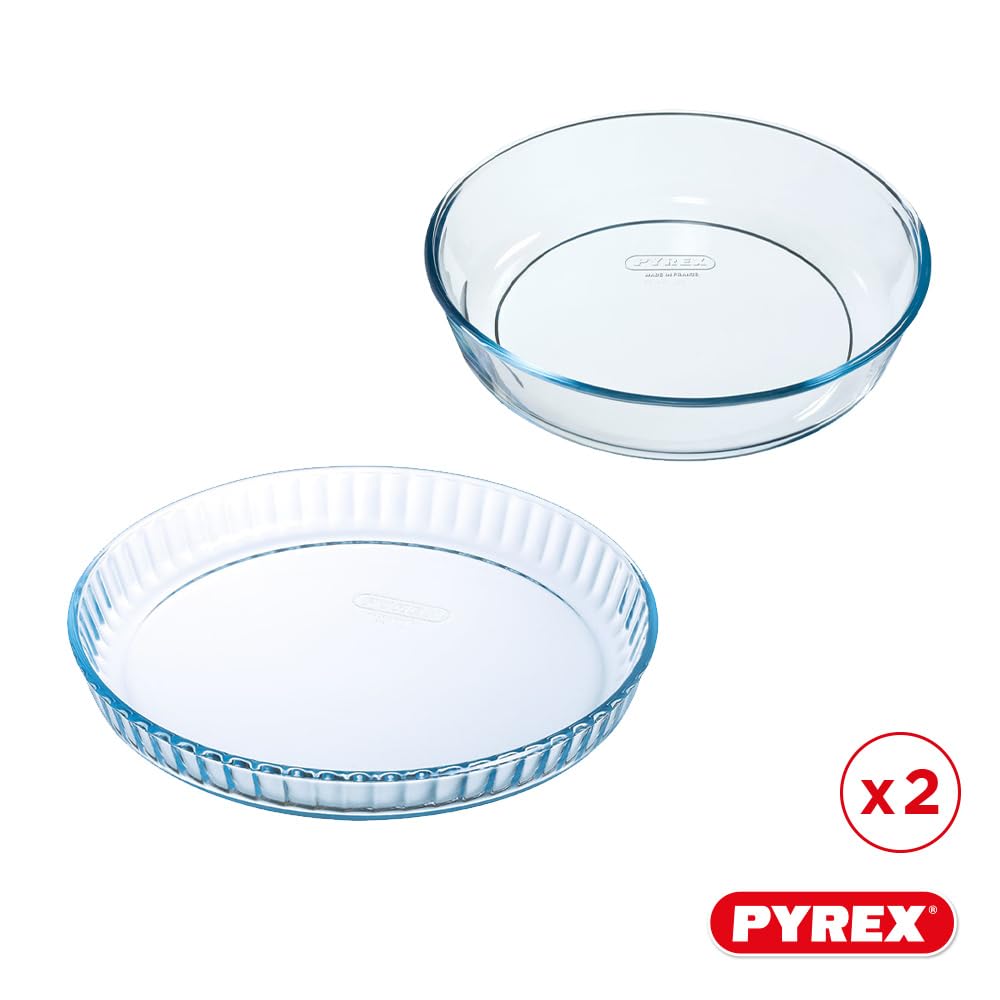 pyrex-bake-enjoy-backform-set-2-teilig-aus-borosilikatglas-28-cm-glasplatte-26-c image 2