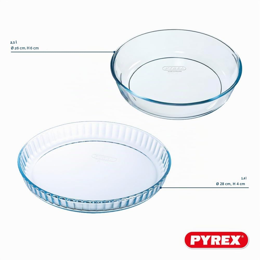 pyrex-bake-enjoy-backform-set-2-teilig-aus-borosilikatglas-28-cm-glasplatte-26-c image 4