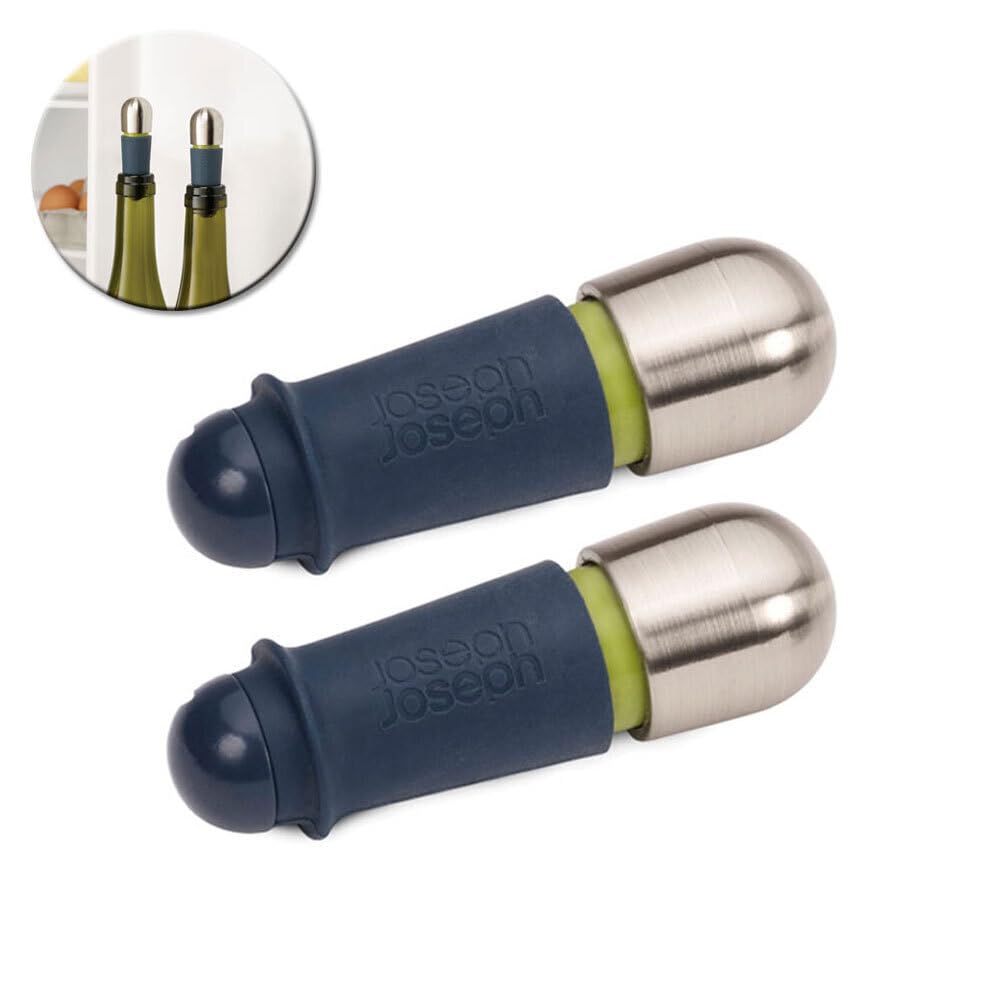 joseph-joseph-barwise-twist-lock-weinstopfen-2er-set-luftdichter-wiederverwendba image 2
