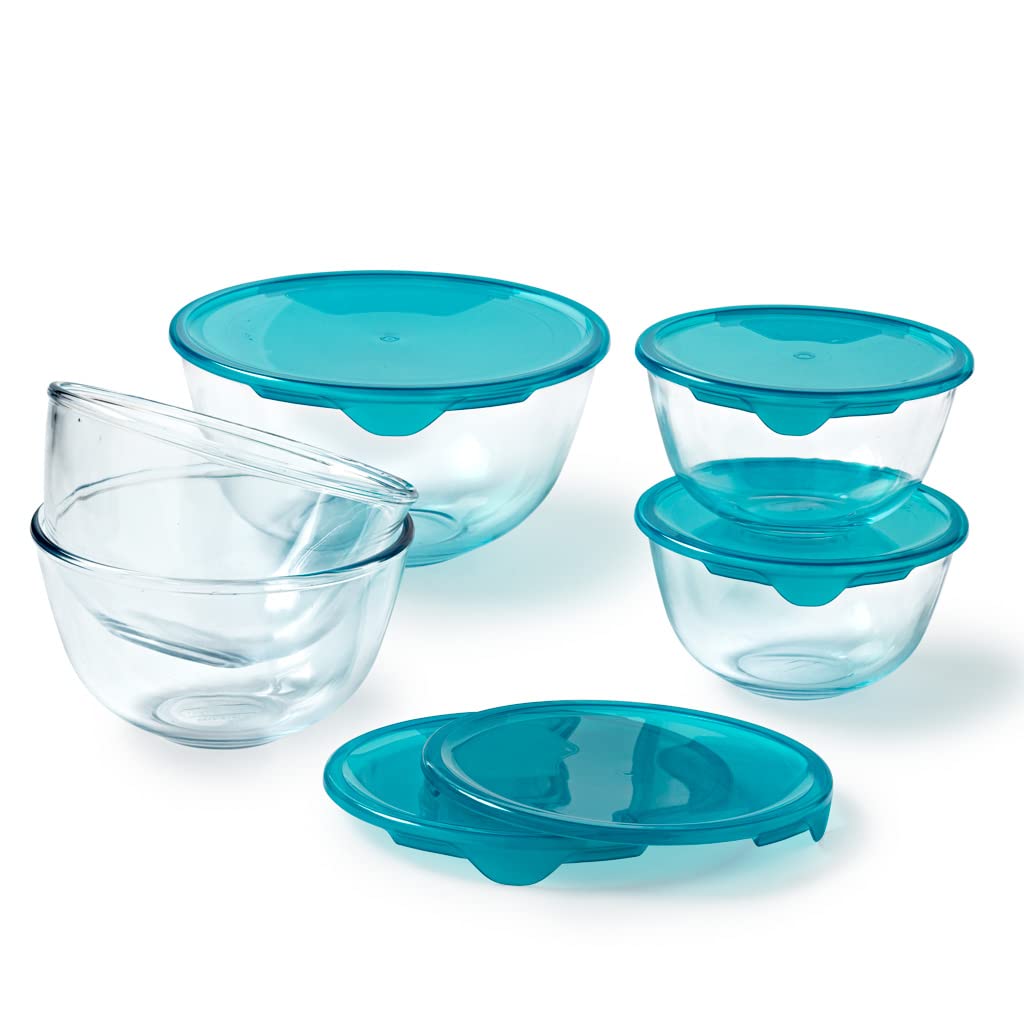 pyrex-5er-set-ruhrsch-sseln-aus-borosilikatglas-mit-deckel-2-x-0-5-l-2-x-1-l-1-x image 1