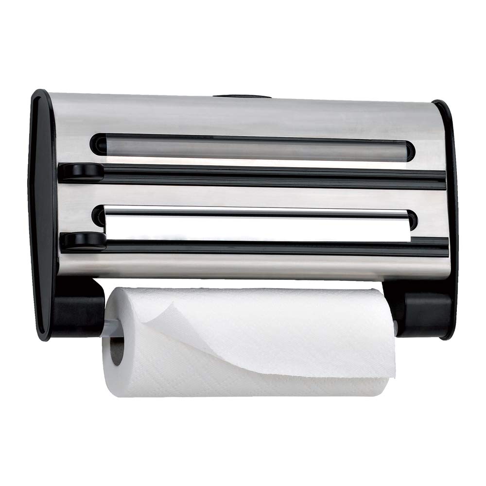 emsa-3-fach-schneidabroller-40-cm-edelstahl-aluminium-f-r-frischhalte-und-alufol image 1
