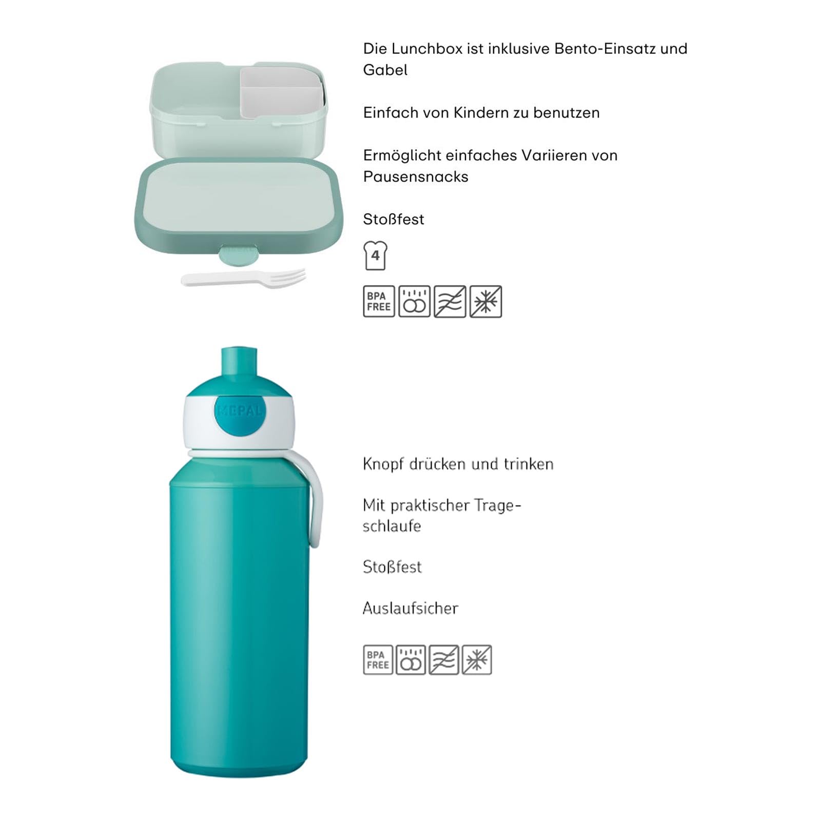 mepal-pausenset-campus-cool-blue-pop-up-trinkflasche-400-ml-lunchbox-750-ml-mit- image 2