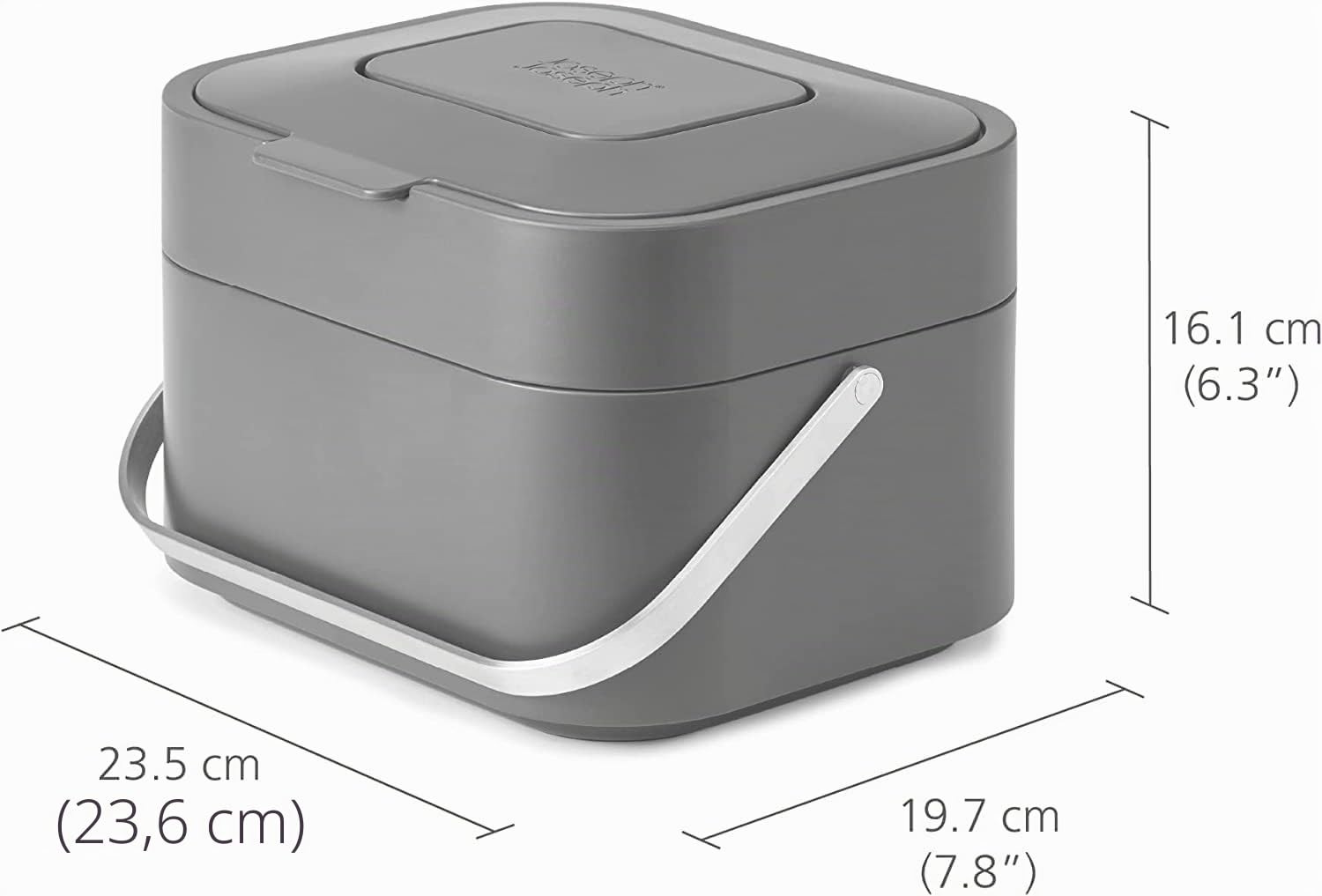joseph-joseph-stack-4-komposteimer-4-liter-graphit-biom-lleimer-mit-geruchsfilte image 3