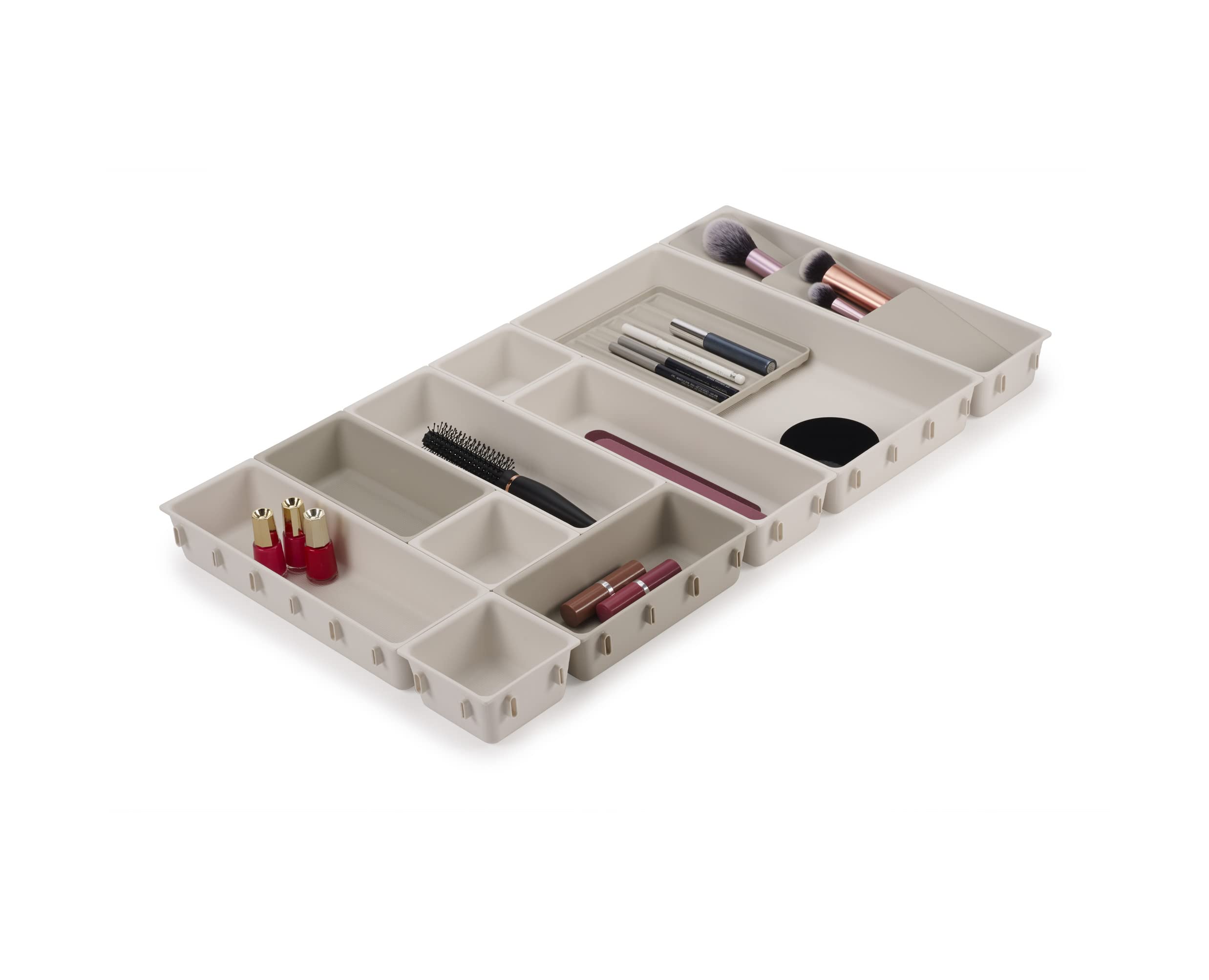 joseph-joseph-viva-modulares-12-teiliges-make-up-organisationsset-schubladen-auf image 1