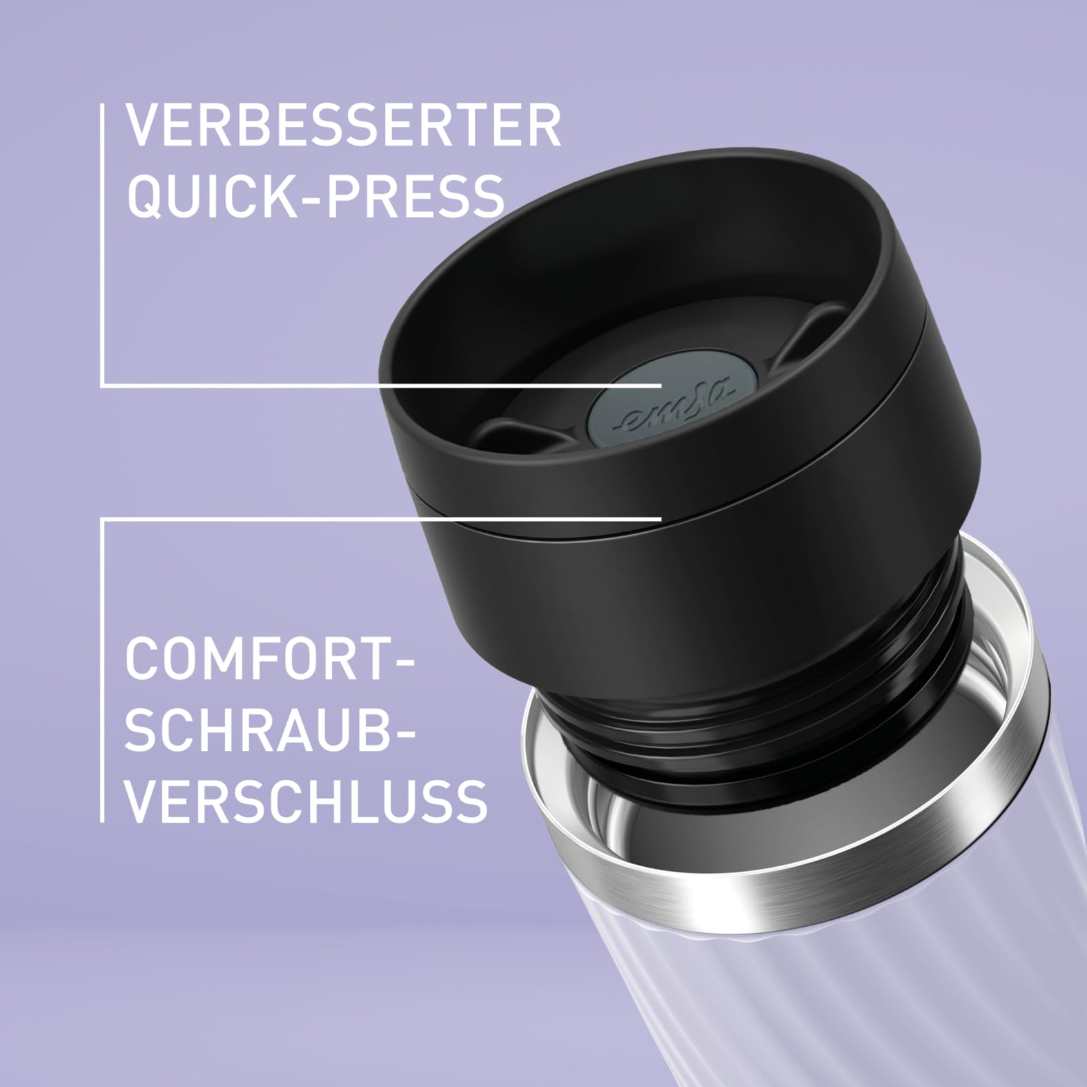 emsa-travel-mug-classic-twist-isolierbecher-0-36-liter-lavendel-auslaufsicher-4- image 5