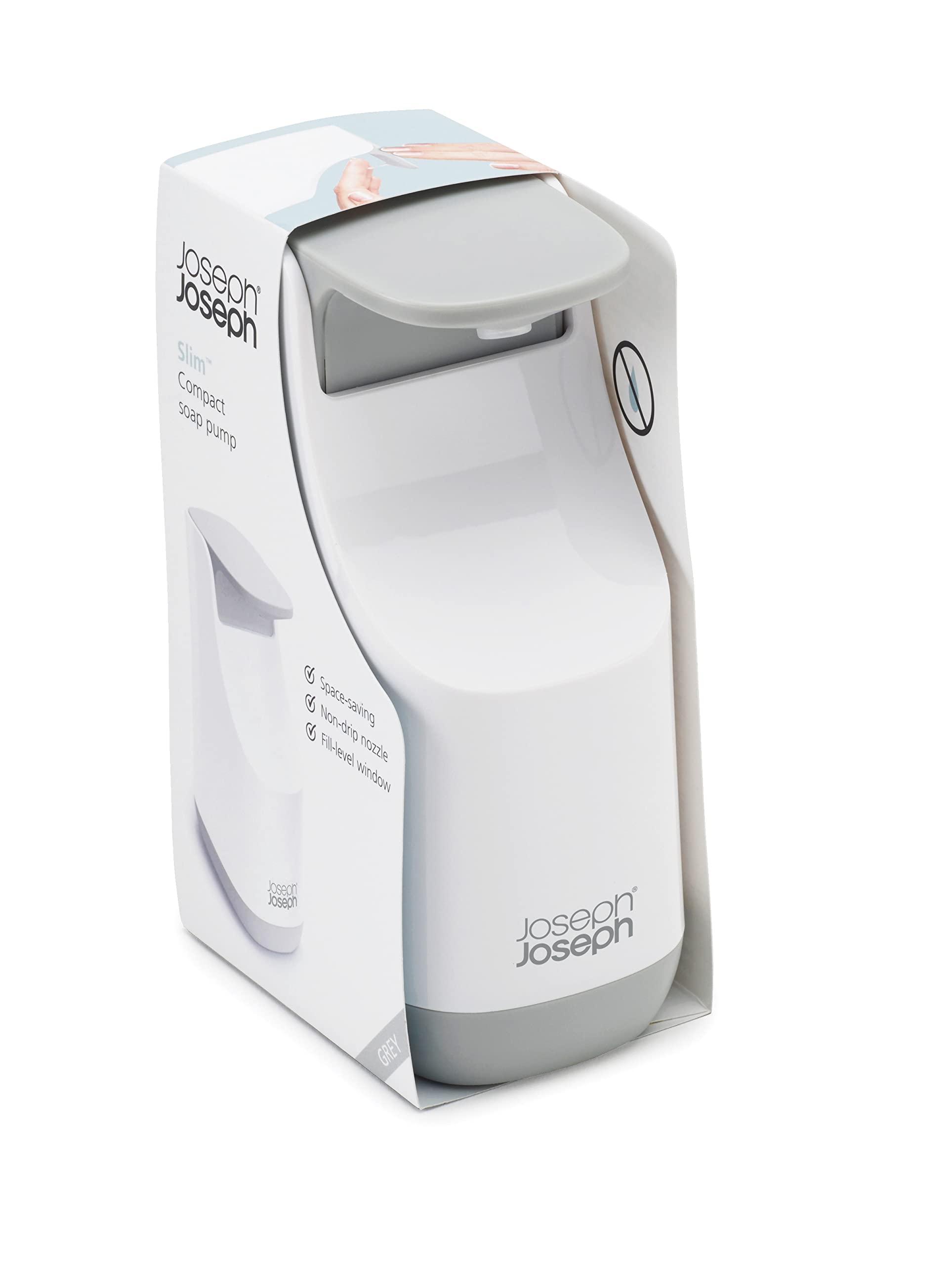 joseph-joseph-bathroom-slim-kompakter-seifenspender-350-ml-nachf-llbar-tropffrei image 4