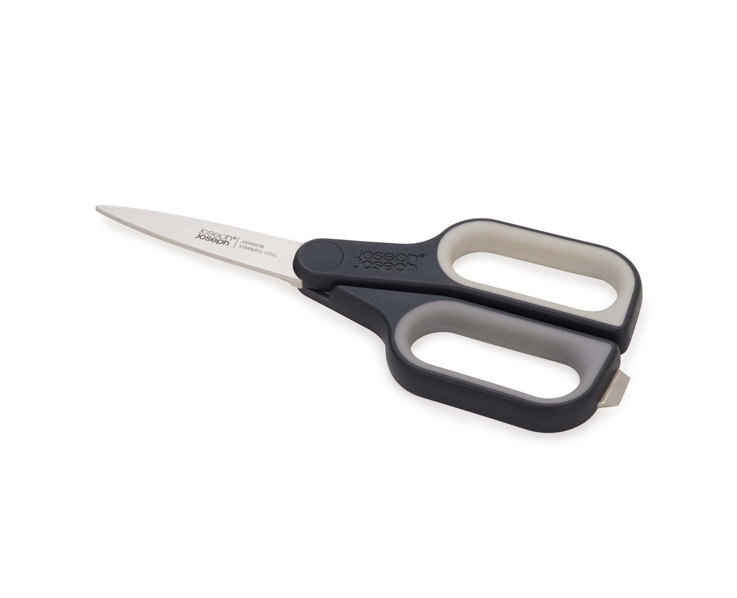 joseph-joseph-pluscut-multifunktionale-k-chenschere-mit-integriertem-kartonschne image 1