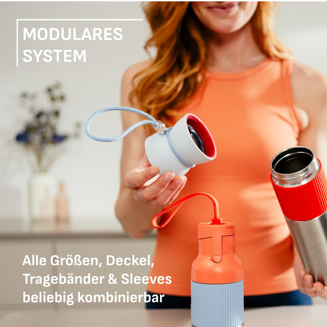 emsa-beyou-twist-isolier-trinkflasche-0-7-l-mit-integriertem-sieb-und-trageband- image 7