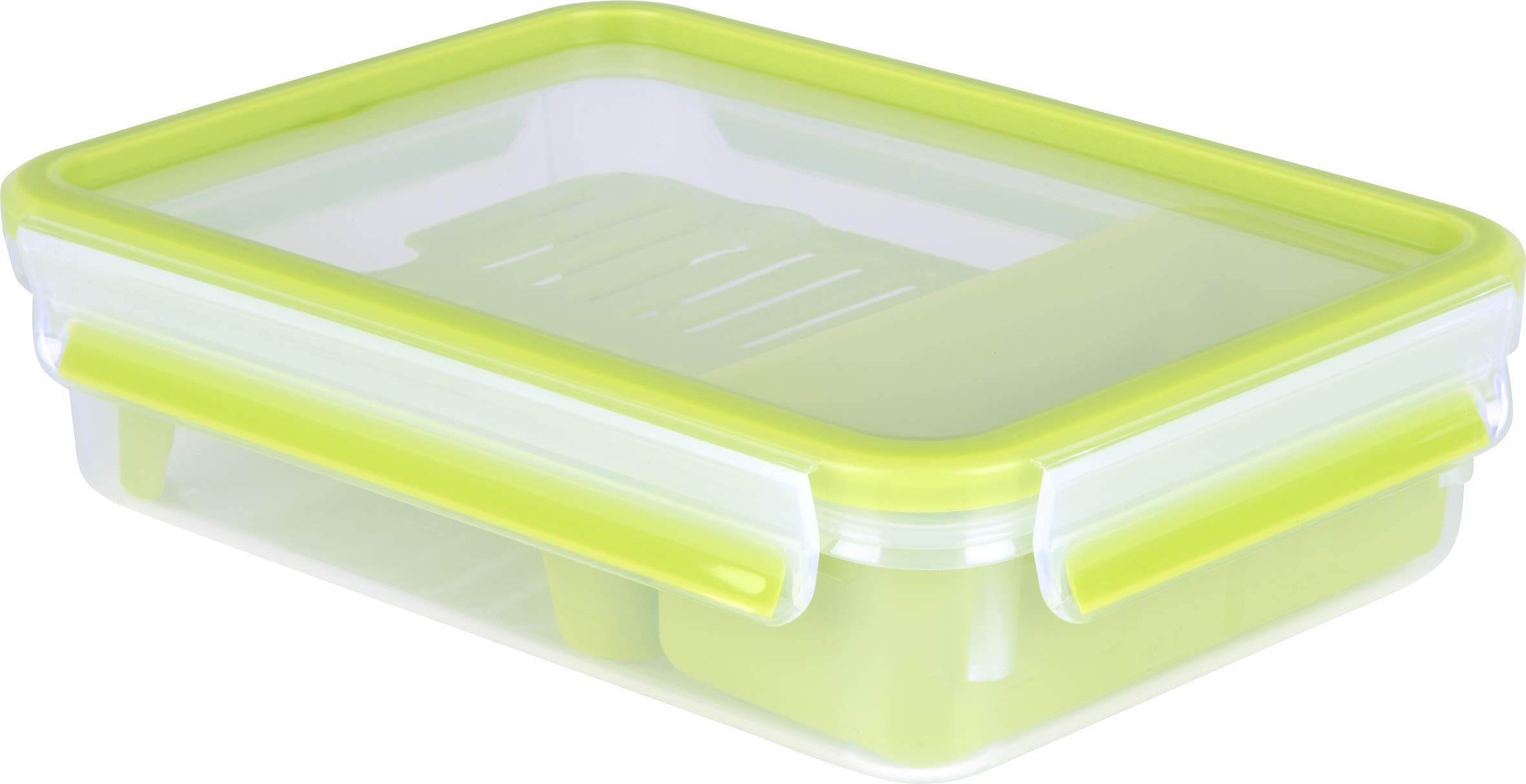 emsa-clip-go-lunchbox-1-2-l-brotdose-100-dicht-mit-gittereinsatz-2-ebene-und-sna image 1