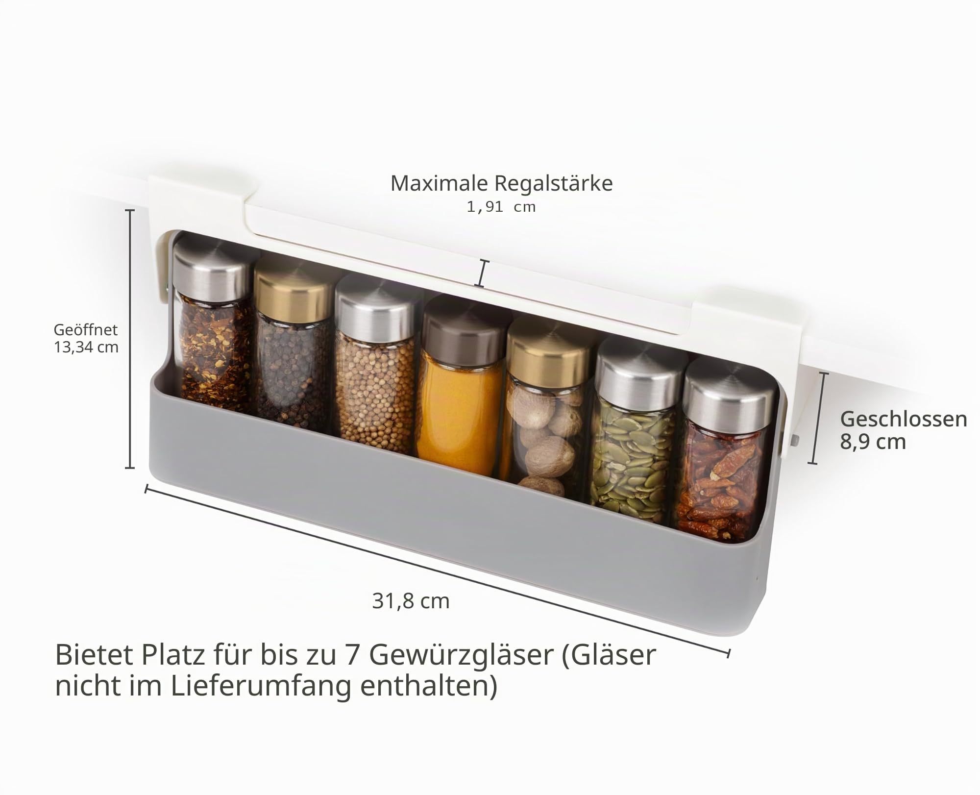 joseph-joseph-cupboardstore-gew-rzregal-unter-regal-organizer-mit-ausziehbarer-s image 3