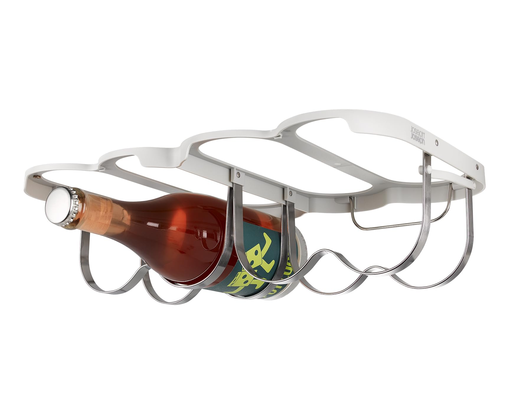 joseph-joseph-cradle-klappbares-weinregal-f-r-schrankmontage-edelstahl-flaschenh image 1