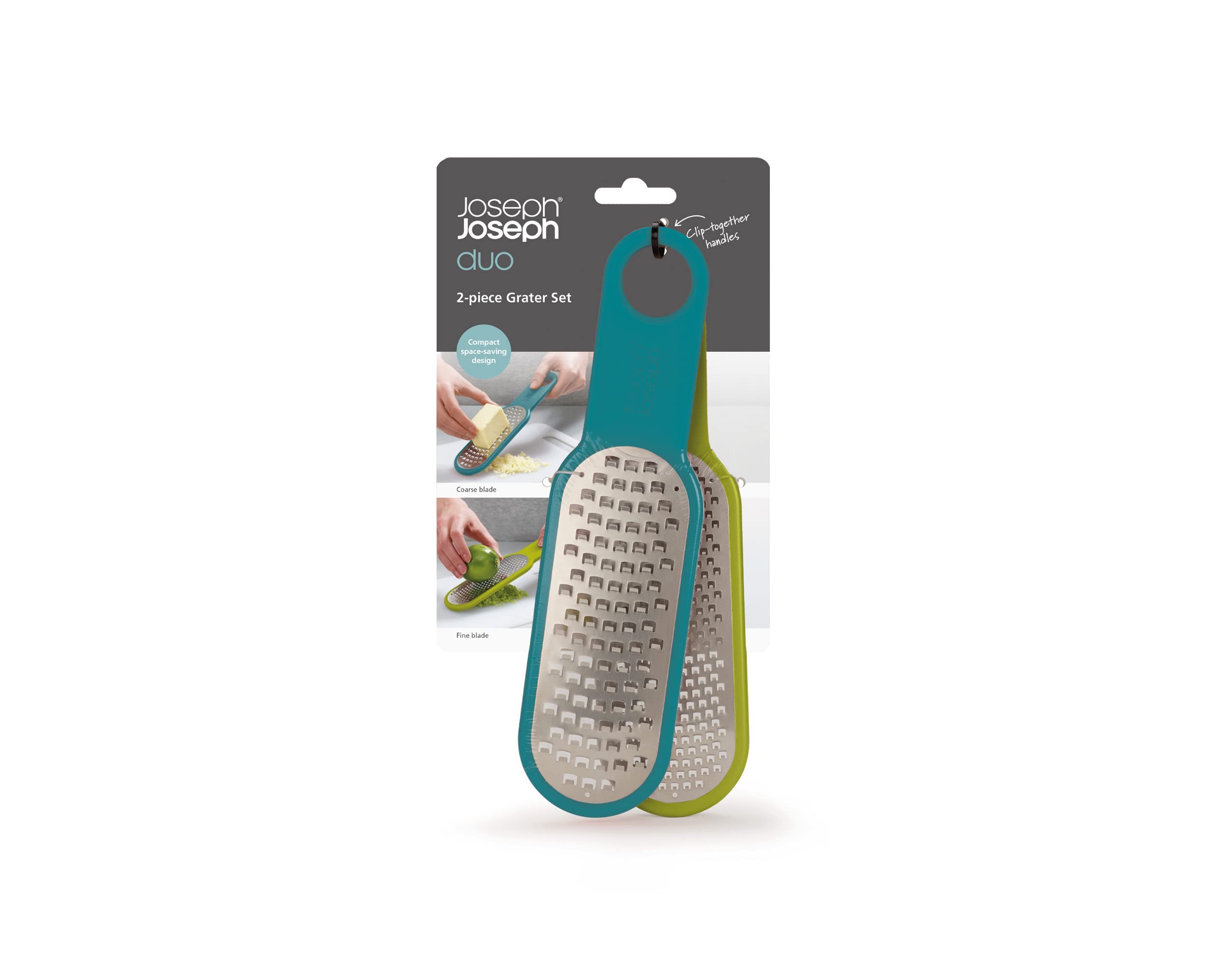 joseph-joseph-duo-2-teiliges-reibenset-grobe-und-feine-reibe-mit-edelstahlklinge image 2