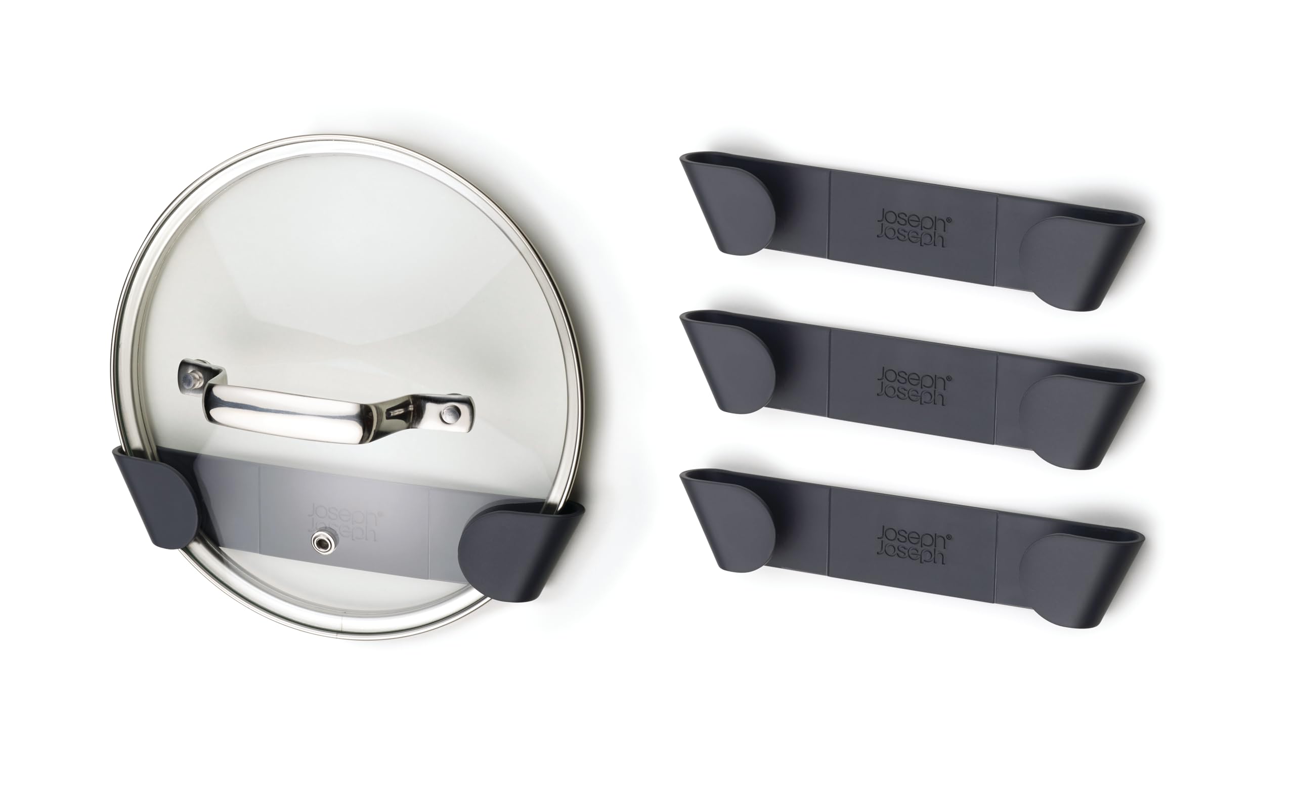 joseph-joseph-cupboardstore-deckelhalter-set-4-selbstklebende-topf-und-pfannende image 1