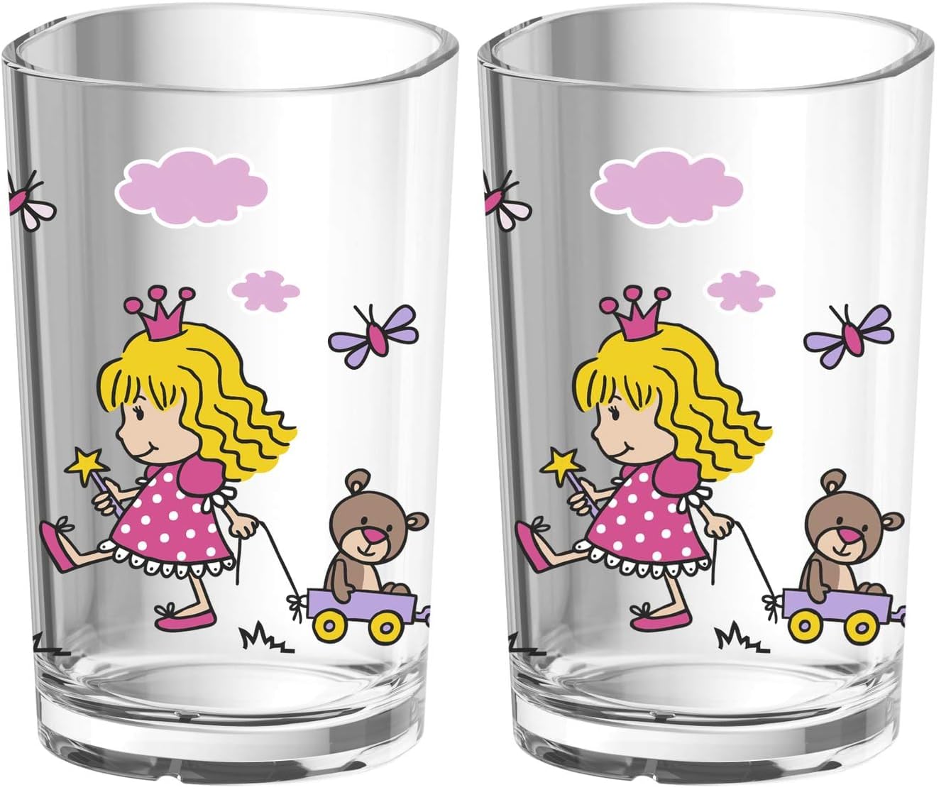 emsa-kinder-trinkglas-kids-0-2-liter-motiv-princess-hochglanzkunststoff-bruchsic image 6